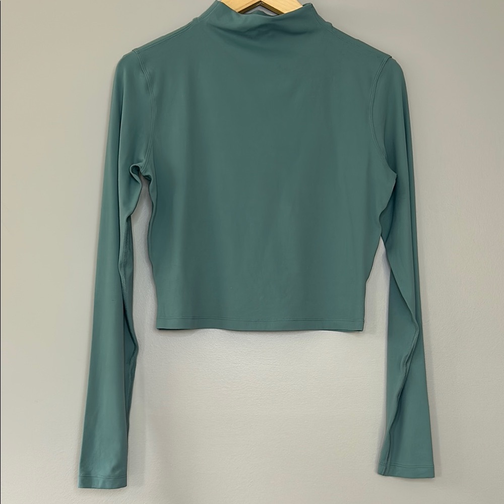 Lululemon All Aligned Mock-Neck Long-Sleeve Shirt Medium Forest Green Size 10